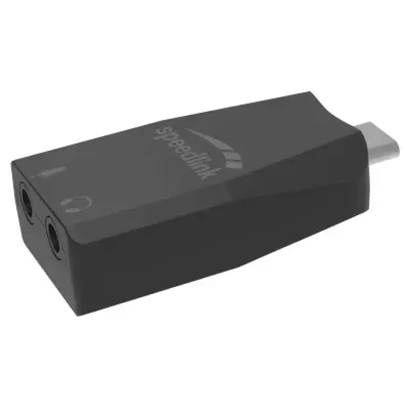 USB išorinis garso adapteris Speedlink VIGO USB — USB sąsaja, 3,5 mm ausinių lizdas, juoda, 8 g