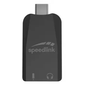 USB išorinis garso adapteris Speedlink VIGO USB — USB sąsaja, 3,5 mm ausinių lizdas, juoda, 8 g