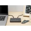 Išorinė NVMe M.2 SSD klonavimo stotelė DIGITUS DA-71545-1, USB 3.1 Gen2 Type-C, palaiko 2 M.2 diskus, juoda