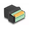 DeLOCK RJ45 moteriška jungtis prie gnybtų bloko adapteris juodas žalias 1 vnt.