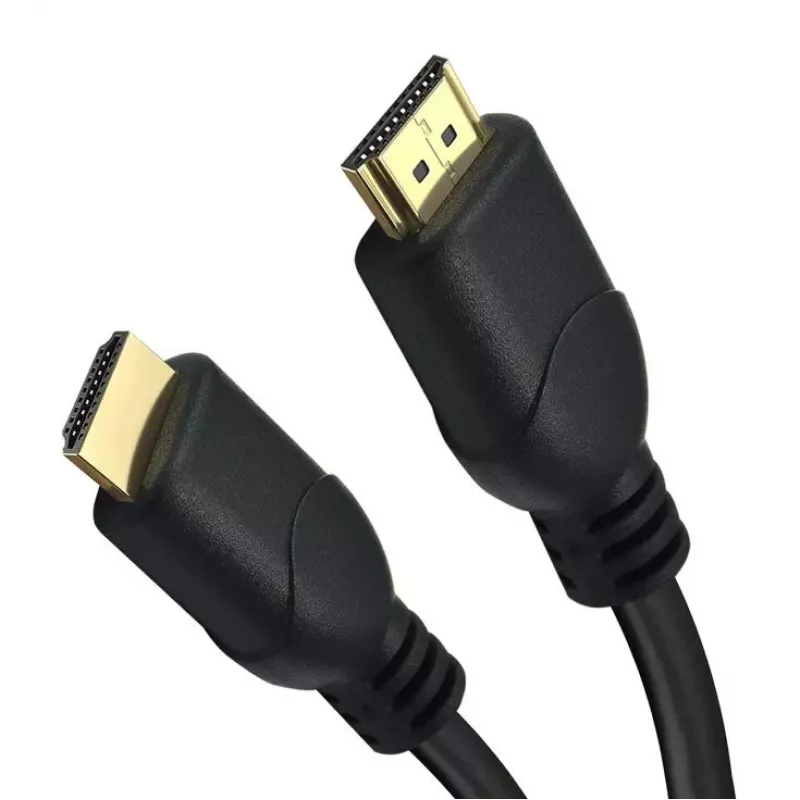 HDMI kabelis Helos 288392 — 2 m, HDMI Type A kištukas–kištukas, auksuoti kontaktai, ARC, 3D, juodas