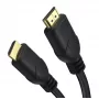 HDMI kabelis Helos 288392 — 2 m, HDMI Type A kištukas–kištukas, auksuoti kontaktai, ARC, 3D, juodas