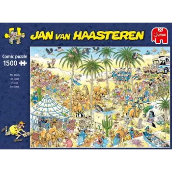 Dėlionė Jumbo Jan van Haasteren The Oasis — 1500 dalių, 900×600 mm