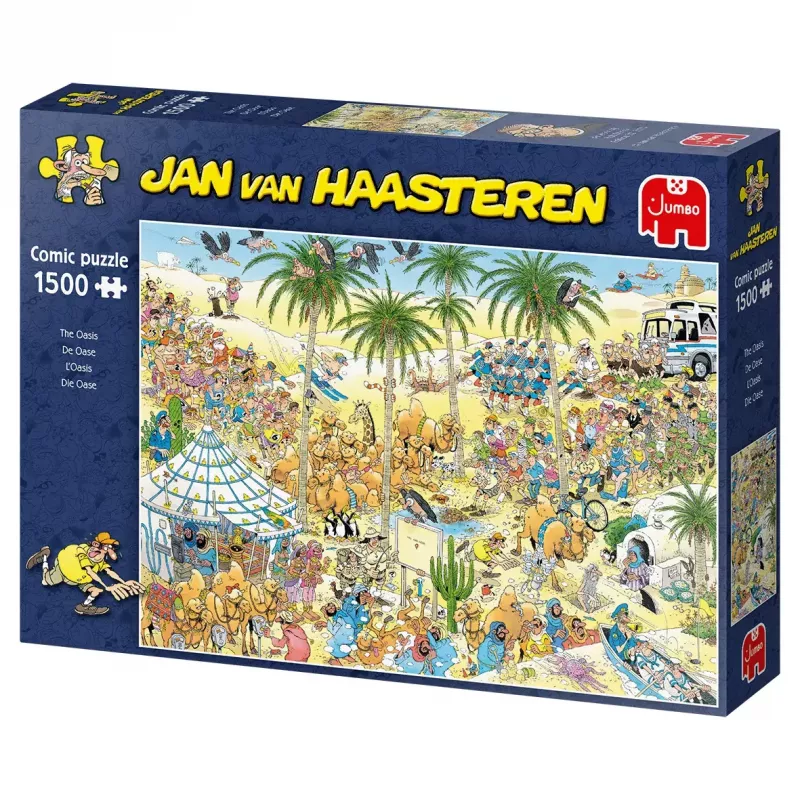 Dėlionė Jumbo Jan van Haasteren The Oasis — 1500 dalių, 900×600 mm