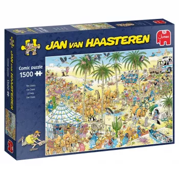 Dėlionė Jumbo Jan van Haasteren The Oasis — 1500 dalių, 900×600 mm