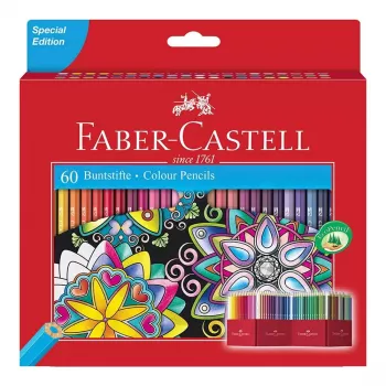 Spalvotų pieštukų rinkinys Faber-Castell 111260, 60 vnt.