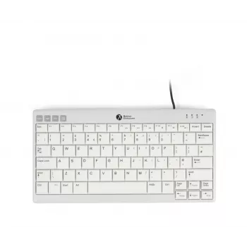 BakkerElkhuizen UltraBoard 950 V2 DE Qwertz, laidinė, USB, žirklinis mechanizmas, QWERTZ, tamsiai pilka, šviesiai pilka