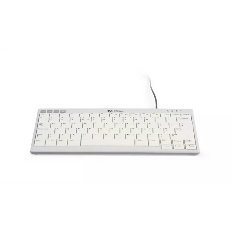 BakkerElkhuizen UltraBoard 950 V2 DE Qwertz, laidinė, USB, žirklinis mechanizmas, QWERTZ, tamsiai pilka, šviesiai pilka