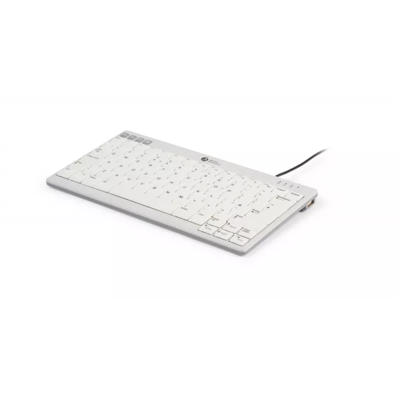 BakkerElkhuizen UltraBoard 950 V2 DE Qwertz, laidinė, USB, žirklinis mechanizmas, QWERTZ, tamsiai pilka, šviesiai pilka
