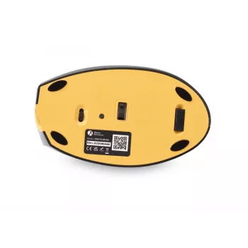 BakkerElkhuizen Handshake Mouse Left, kairiarankiams, vertikalus dizainas, optinis, RF belaidis + Bluetooth + USB Type-C, 6400 DPI, juoda, pilka