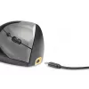 BakkerElkhuizen Handshake Mouse dešinei rankai, vertikalios konstrukcijos, optinis, RF belaidis + Bluetooth + USB Type-C, 6400 DPI, juoda, pilka