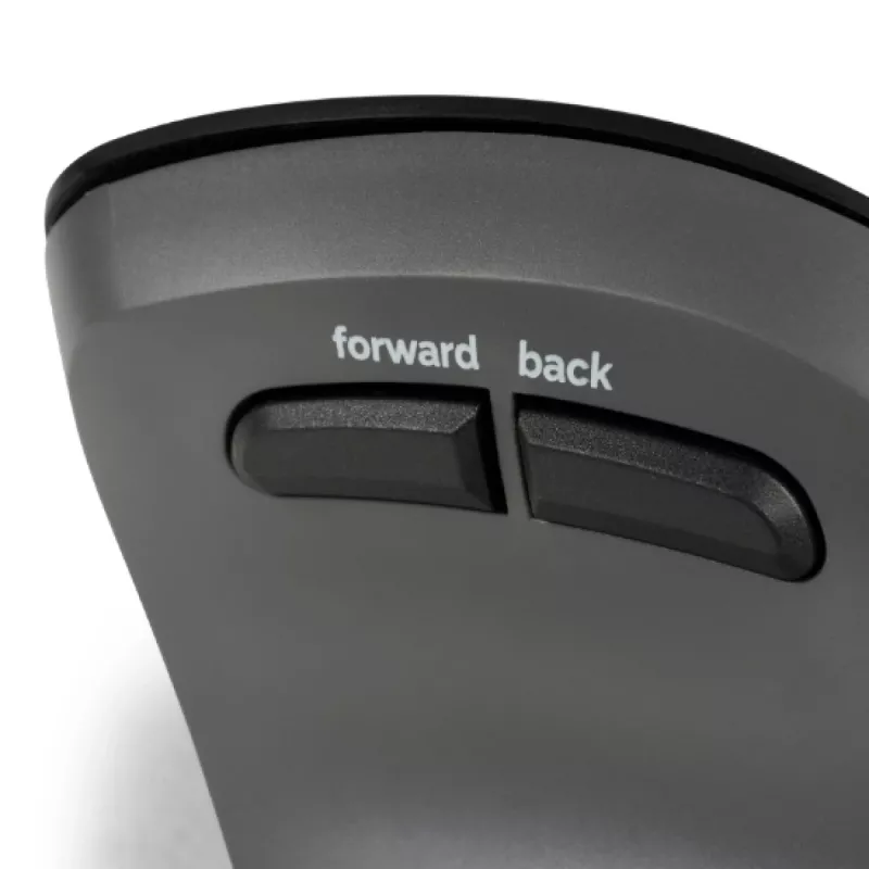 BakkerElkhuizen PRF Pro pelė dešinei rankai, vertikali, optinė, RF Wireless + Bluetooth + USB Type-C, 2400 DPI, juoda, pilka