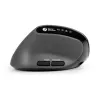 BakkerElkhuizen MidWay pelė kairiarankiams, vertikalaus dizaino, optinė, RF Wireless + Bluetooth + USB Type-C, 2400 DPI, pilka, juoda