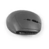 BakkerElkhuizen MidWay pelė kairiarankiams, vertikalaus dizaino, optinė, RF Wireless + Bluetooth + USB Type-C, 2400 DPI, pilka, juoda