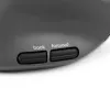 BakkerElkhuizen MidWay pelė kairiarankiams, vertikalaus dizaino, optinė, RF Wireless + Bluetooth + USB Type-C, 2400 DPI, pilka, juoda