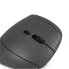 BakkerElkhuizen MidWay pelė dešinei rankai, vertikalaus dizaino, optinė, RF belaidė + Bluetooth + USB Type-C, 2400 DPI, pilka, juoda