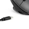 BakkerElkhuizen MidWay pelė dešinei rankai, vertikalaus dizaino, optinė, RF belaidė + Bluetooth + USB Type-C, 2400 DPI, pilka, juoda