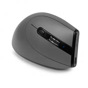 BakkerElkhuizen Grip Pro vertikali pelė, dešinei rankai, optinė, belaidė RF, 2400 DPI, pilka/juoda/geltona