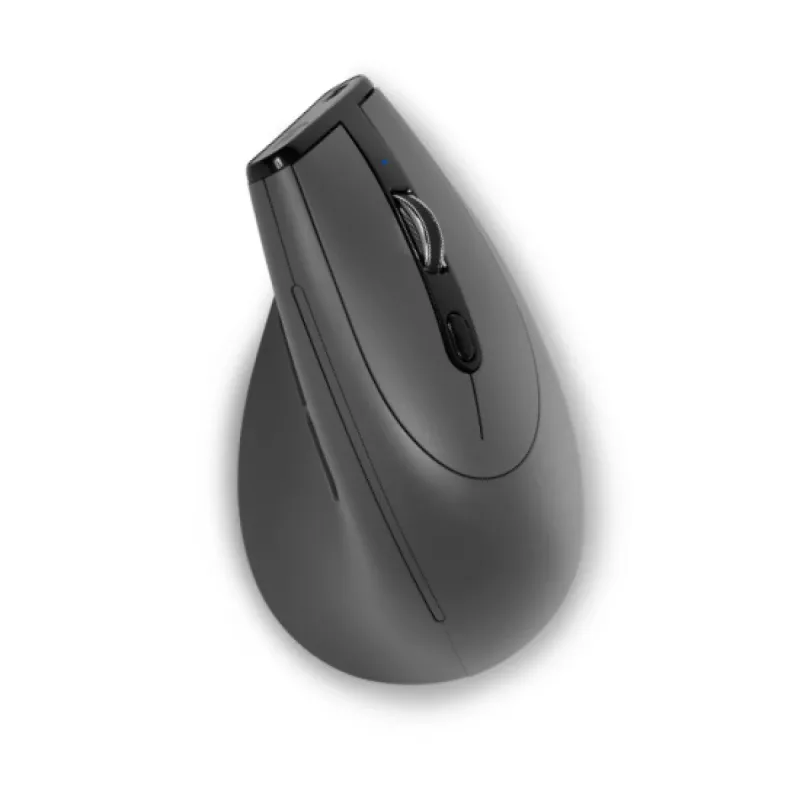 BakkerElkhuizen Grip Pro vertikali pelė, dešinei rankai, optinė, belaidė RF, 2400 DPI, pilka/juoda/geltona