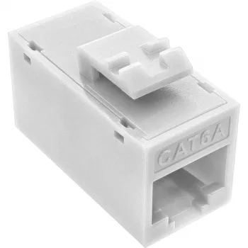 InLine Keystone RJ45 lizdas/kištukas, neekranuotas, Cat.6A, 8 vnt. pakuotė, balta