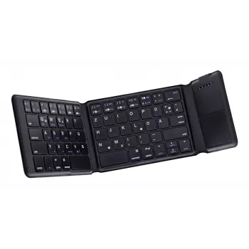 InLine 55379B sulankstoma belaidė klaviatūra Universal Bluetooth QWERTZ vokiška juoda