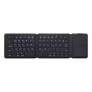 InLine 55379B sulankstoma belaidė klaviatūra Universal Bluetooth QWERTZ vokiška juoda