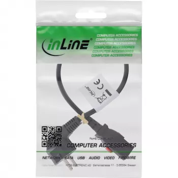 InLine 16954L maitinimo laidas 0.5 m IEC C13 CEE7/7 juodas