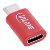 USB-C lyties keitiklis InLine 31650 — USB-C (kištukas) į USB-C (lizdas), raudonas, 0,003 kg