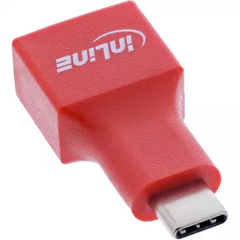 Lyties keitiklis InLine 31651 USB-C į USB-A, USB 2.0, raudonas