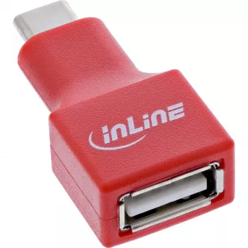 Lyties keitiklis InLine 31651 USB-C į USB-A, USB 2.0, raudonas