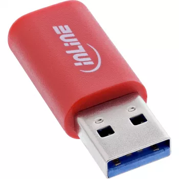 InLine 31652 USB-A į USB-C lyties keitiklis, raudonas