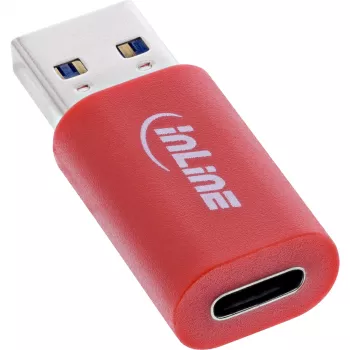 InLine 31652 USB-A į USB-C lyties keitiklis, raudonas