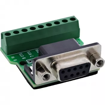 InLine 92501C terminalinis blokas su D-Sub 9 lizdu, juodas, žalias