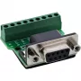 InLine 92501C terminalinis blokas su D-Sub 9 lizdu, juodas, žalias