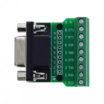 InLine 92501C terminalinis blokas su D-Sub 9 lizdu, juodas, žalias