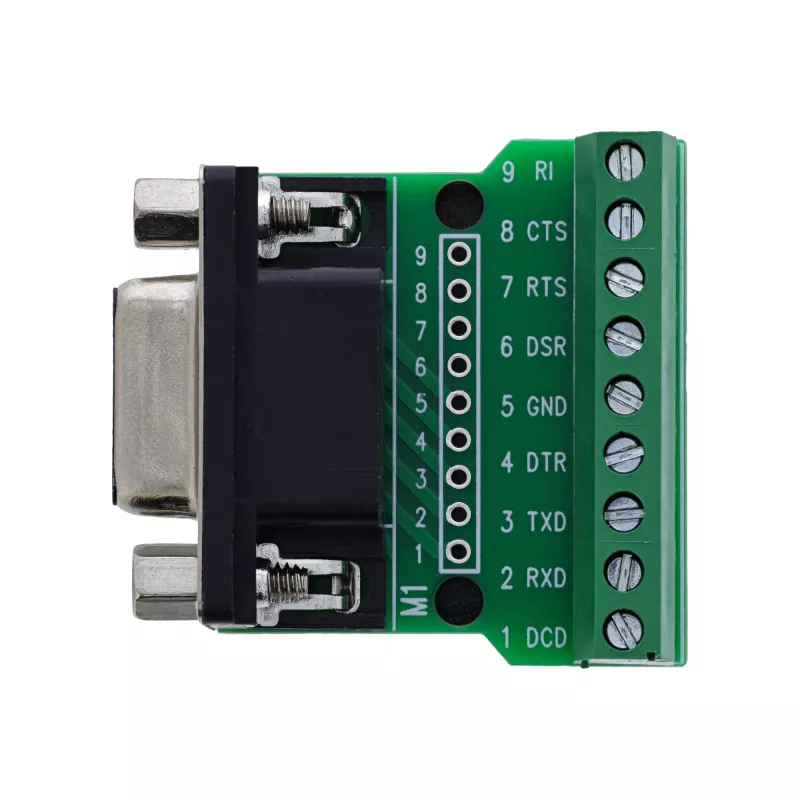 InLine 92501C terminalinis blokas su D-Sub 9 lizdu, juodas, žalias
