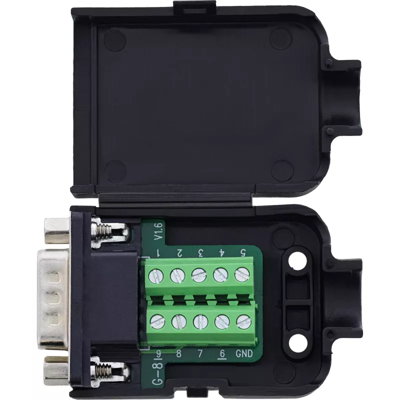 InLine 92501J D-Sub 9 jungtis su gnybtų bloku, juoda