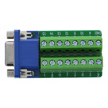 InLine 92503A VGA (HD15) gnybtų blokas, mėlynas, žalias