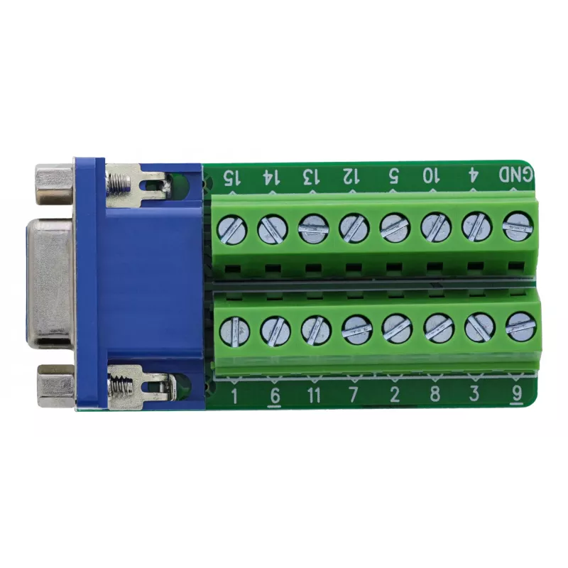 InLine 92503A VGA (HD15) gnybtų blokas, mėlynas, žalias