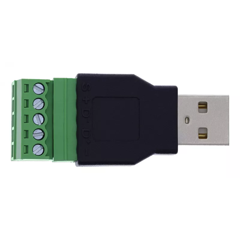 InLine 92504A USB-A / gnybtinis blokas 5 kontaktų juoda, žalia