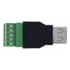 InLine 92504B USB-A į gnybtų bloką adapteris, 5 kontaktų, juodas/žalias