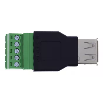 InLine 92504B USB-A į gnybtų bloką adapteris, 5 kontaktų, juodas/žalias
