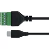 InLine 92504E laidas jungtis USB-C / gnybtų blokas, 5 kontaktų, juoda, žalia