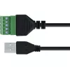 InLine 92504G USB-A / gnybtų blokas, 5 kontaktų, juodas, žalias