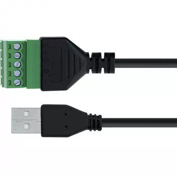 InLine 92504G USB-A / gnybtų blokas, 5 kontaktų, juodas, žalias