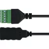 InLine 92504H USB-A / gnybtų blokas, 5 kontaktų, juodas, žalias