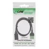 InLine 92504H USB-A / gnybtų blokas, 5 kontaktų, juodas, žalias