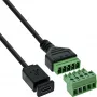 InLine 92504D laidas jungtis Micro USB / gnybtų blokas, 5 kontaktų, juoda, žalia