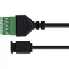 InLine 92504D laidas jungtis Micro USB / gnybtų blokas, 5 kontaktų, juoda, žalia