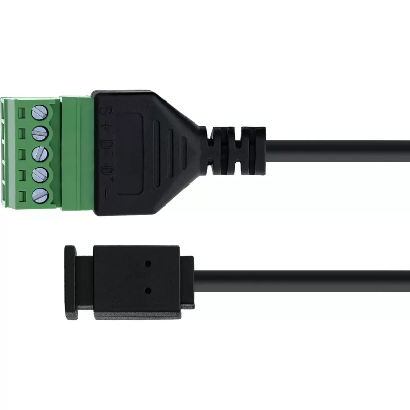 InLine 92504D laidas jungtis Micro USB / gnybtų blokas, 5 kontaktų, juoda, žalia